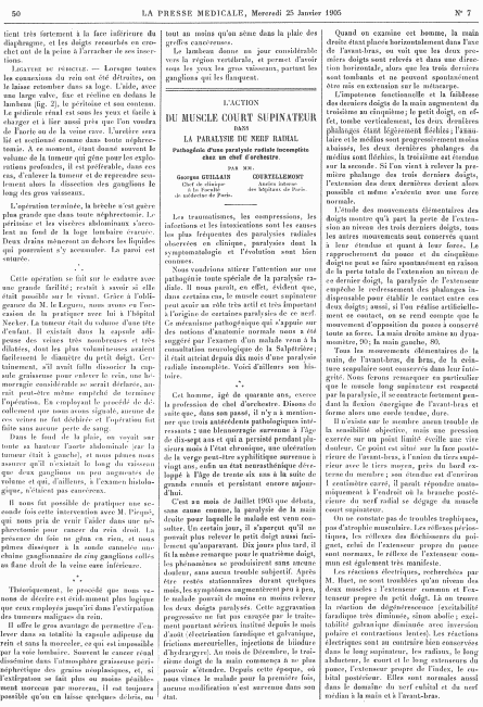 Publication originale de Guillain et Courtellemont